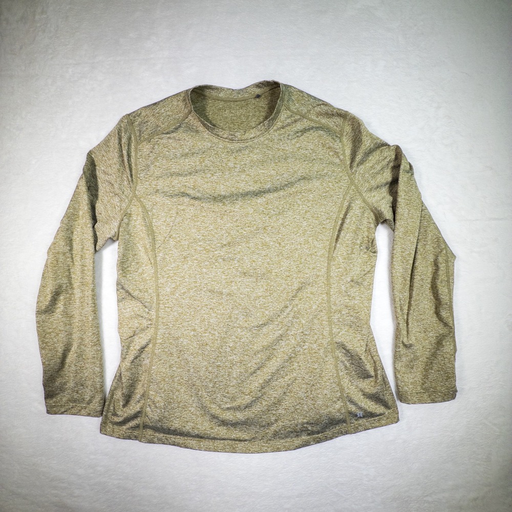 Hurley Long Sleeve Athletic Shirt Top Mens‎ Size Medium Heathered Khaki Green